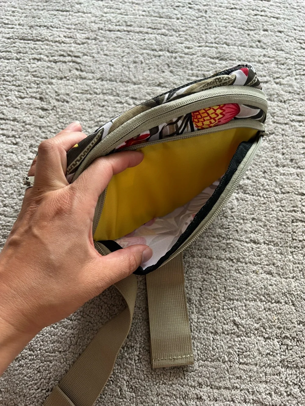 KAVU Tropical Floral Pattern Belt Bag